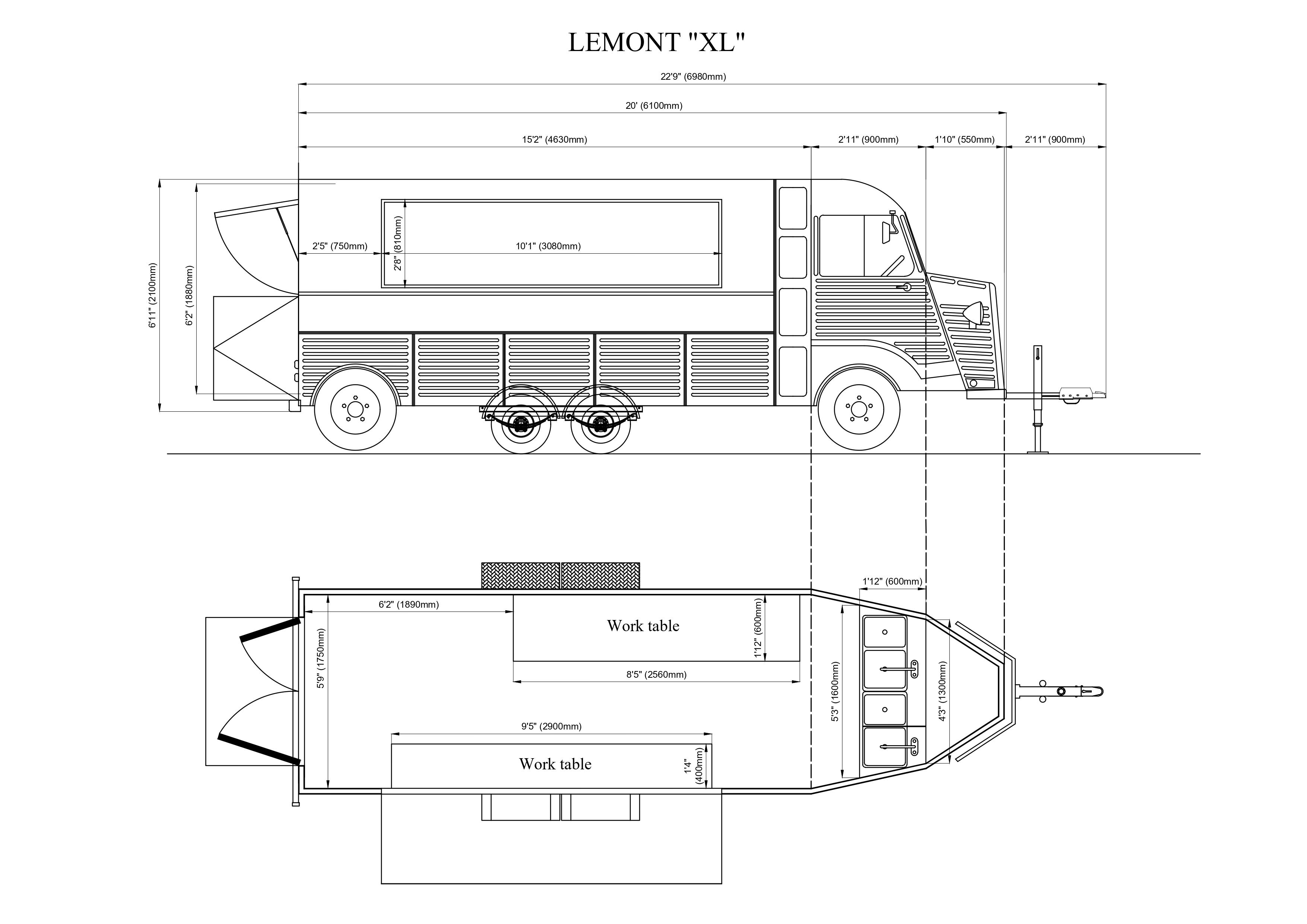 Vintage Style Food Trailer 